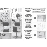 LOLLIPOP LEGS καρέκλα polycarbonate ΔΙΑΦ. ΚΟΚΚΙΝΟ, 46x46x87h